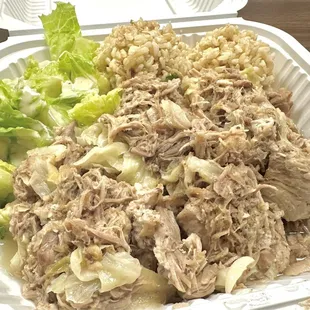 Kalua pig and cabbage.