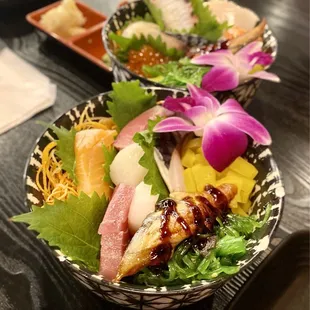 choose 7 items for chirashi bowl