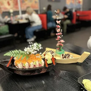 sushi, sashimi, sushi and sashimi, food