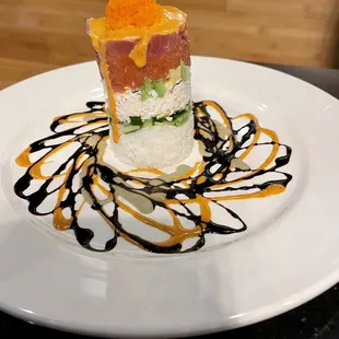 a plate of food on a table