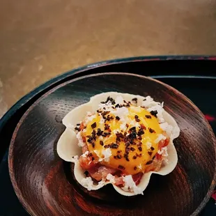 a plate of food on a table