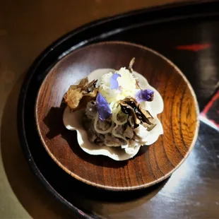 a plate of food on a table