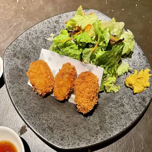 Marvelous fried oysters.
