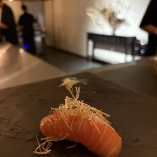 salmon w. fried leeks