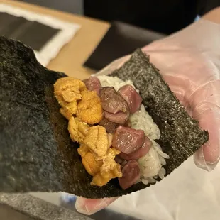 Wagyu Uni Hand Roll