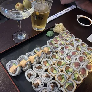 Maui Scotia Kamikaze Spicy Tuna Salmon Avocado Shrimp Shiitake
