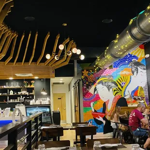 Inside the restaurant