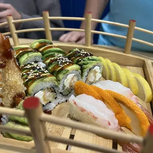 a variety of sushi