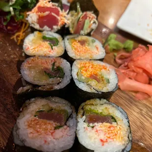 a variety of sushi