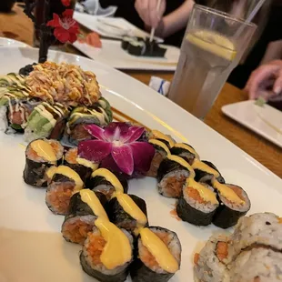 sushi and sashimi, food, sashimi, sushi
