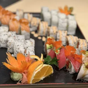 Sushi platter.