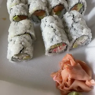 Bagel Roll (back row), California Roll (front row)
