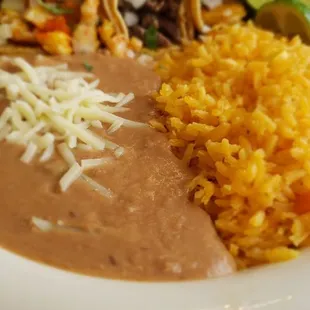 a plate of mexican food