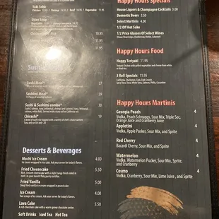 Happy Hour Menu