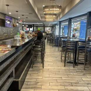 interior, sushi and sashimi