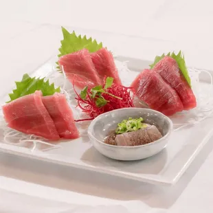 Toro medley-bluefin tuna, o-toro,chu-toro and seared toro