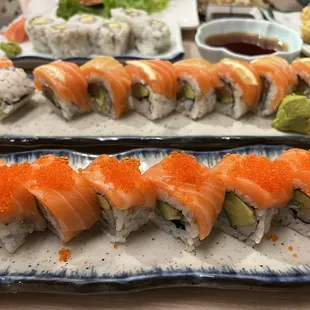 Top: 49er Roll Bottom: Double Salmon Roll
