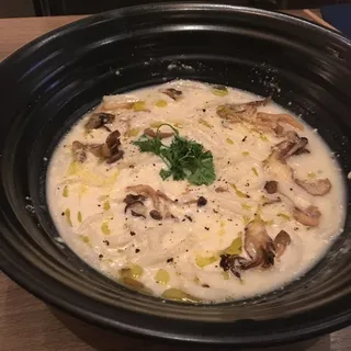 Truffle Creme with Crab and Mushroom