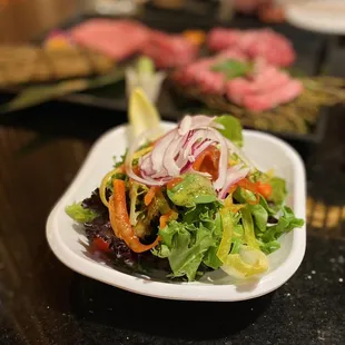 a plate of mixed vegetables