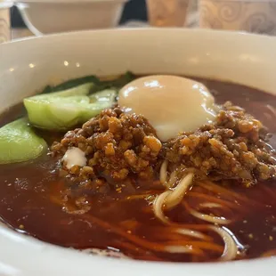 Spicy ramen with egg