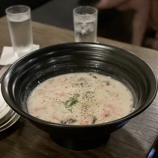 Truffle Creme with Crab and Mushroom