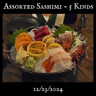 This appetizer was delicious but not worth $62. There were only 3 of each fish, and only 2 pieces of shrimp.