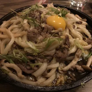 Family Stir Fried Sukiyaki Beef Udon