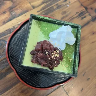 Matcha panna cotta