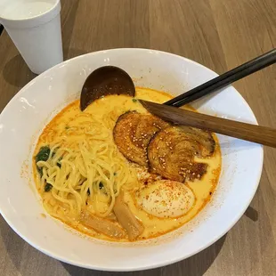 Spicy Tonkotsu Ramen.  Well made.
