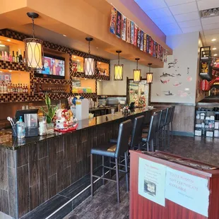 Nice Bar set up. Lots of sake and beer choices.