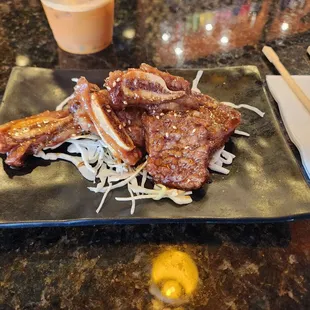 Spare Ribs appetizer, (9/10) It was a little sweet, but I ended up putting the meat in my Ramen, and it was delicious.
