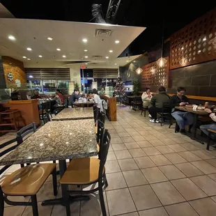 people sitting at tables