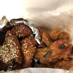 Half n half chicken wings