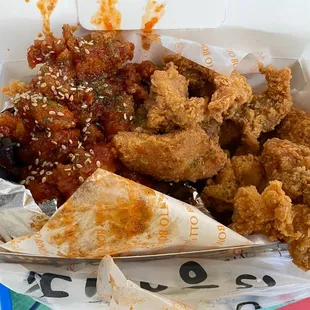 #3 HALF &amp; HALF CHICKEN (original &amp; yang nyum chicken)