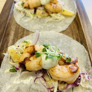 Baja Jicama shrimp tacos!