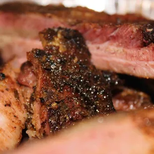 a close up of a piece of meat