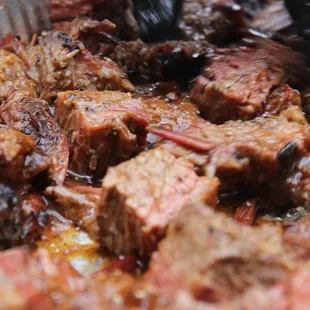 a closeup of meat being cooked