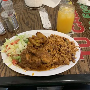 a plate of food on a table