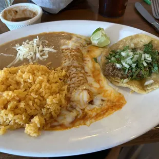 Taco and Enchilada Combo Lunch Special