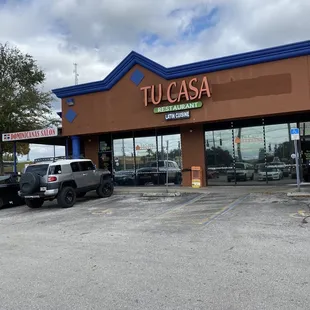 the front of the restaurant