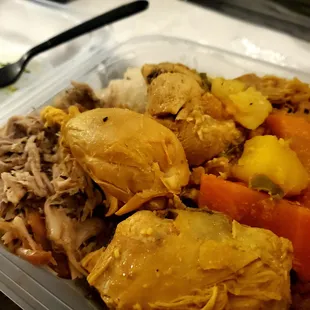 Creacion Plus at only $7.99. My bf had the chicken, pulled pork (pernil), rice, and yucca.