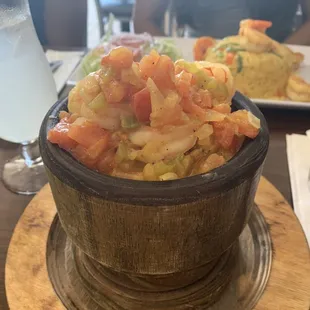 Mofongo con camarones