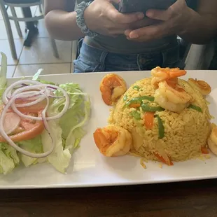 Arroz con camarones