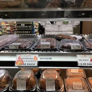 inside grocery, rotisserie chicken &amp; more hot to go