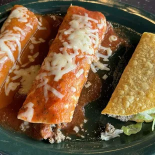 #4 combo, enchilada burrito taco