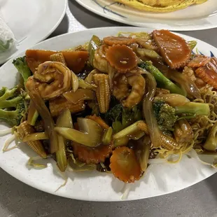 Mi xào mềm w shrimp