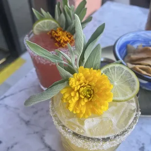 Passionfruit and strawberry margarita