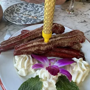 Red velvet churros