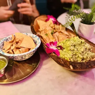 Chips and guacamole
