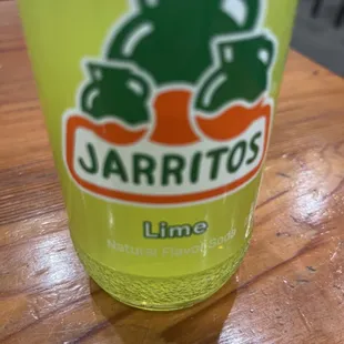 a jarritos lime drink
